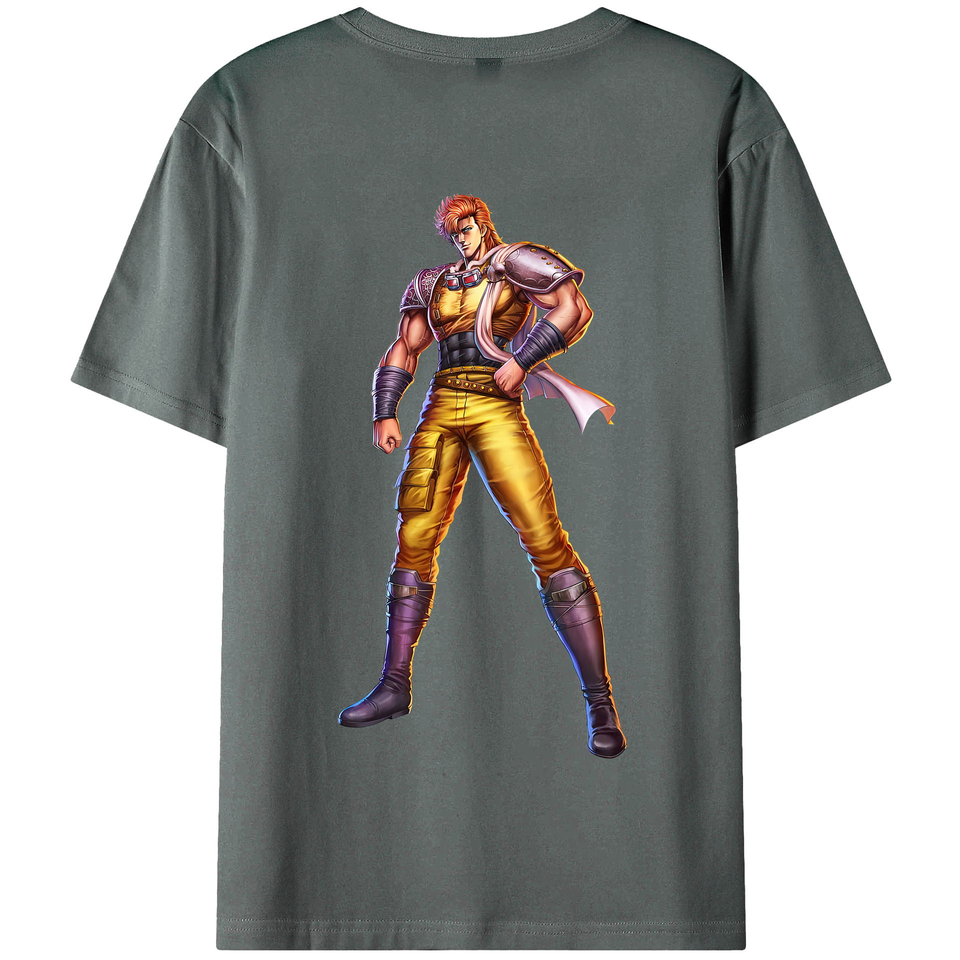 （画像用） 北斗の拳 Fist of the North Star 綿100％半袖Tシャツ（背面プリント）